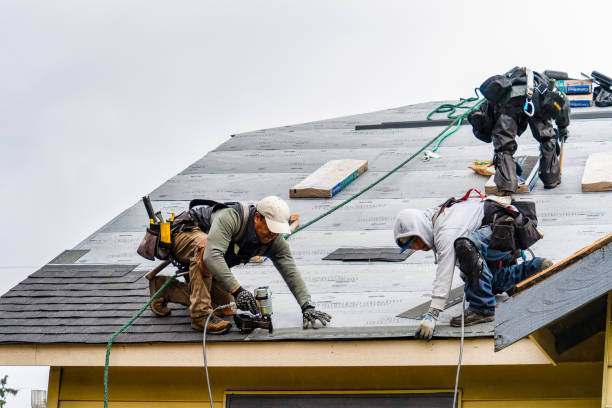Professional Gutter Installation technician working in Whiting, IN